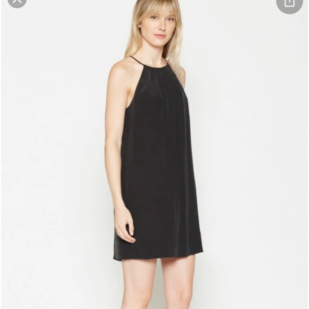 Joie silk little black shift dress